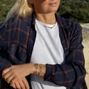 Bransoletka z paciorków Miyuki z ozdobną zawieszką. TULIPE NOIR