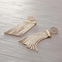 Długie, wiszące kolczyki z kilku sznurów cyrkonii. BLASK I LUKSUS