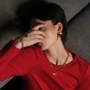 Pozłacana bansoletka na łańcuchu z[pełnym sercem. TAKĄ SIĘ LUBIĘ