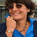 Złocona bransoletka na łańcuchu ze srebrzonym kwiatem. OGRODY SCHONBRUNN