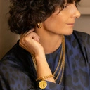 Złota bransoletka łańcuch z monetą z napisem LOVE. GRACIAS, MAMÁ