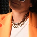 Pozłacany naszyjnik typu choker z dużych ogniw. W ZAKLĘTYM KRĘGU