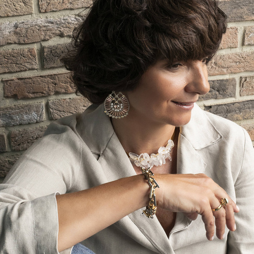 EN MANHATTAN. Pulsera de cadena, sobredorada