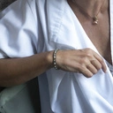 Bransoletka z lolitami i niebieskimi kryształkami. PAS KUIPERA