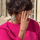 Dwurzędowa bransoletka z paciorków Miyuki z cyrkonią. SŁODKI MIÓD