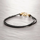 Podwójny czarny choker wysadzany kryształkami. MAM COŚ DLA CIEBIE