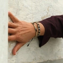 Wąska bransoletka ręcznie tkana z paciorków Miyuki. DNI DŁUŻSZE OD NOCY