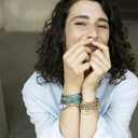 Bransoletka z turkusowego rzemyka z kryształami. TĘTNO TEL AWIWU