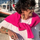 Pozłacana szeroka bransoletka z wieloma dekorami. RAJSKI OGRÓD