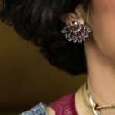 Długi pozłacany naszyjnik z cyrkoniami serduszkami. DLA DZIEWCZYN