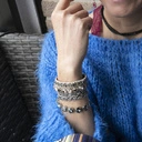 Podwójny czarny choker wysadzany kryształkami. MAM COŚ DLA CIEBIE