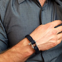 Rocket man. Bransoletka męska z szeklą