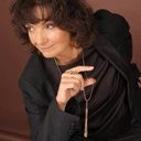 Długi naszyjnik na łańcuszku z półobręczą i chwostem.  GOLD FOR BOLD