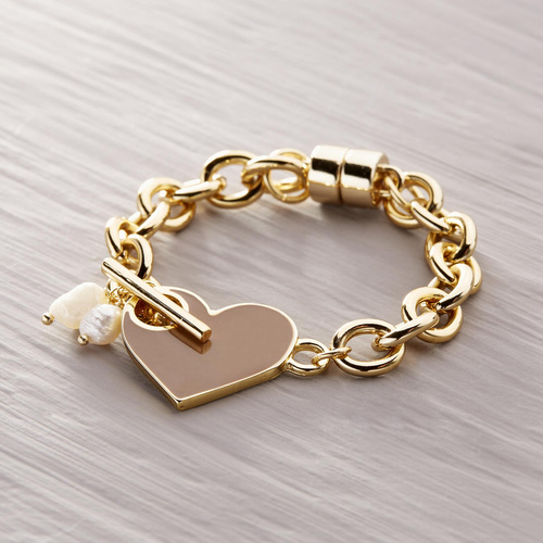 CORAZÓN DE CARAMELO. Pulsera con colgante con corazón
