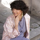 Krótki pozłacany wisiorek z kryształkami i ważką. MOJE TANZANITY