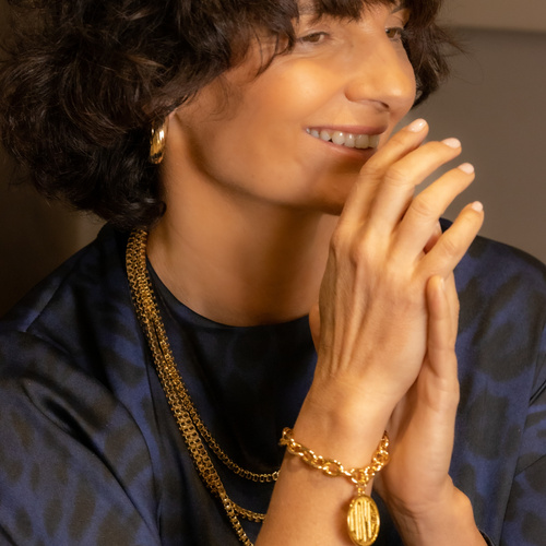 GRACIAS, MAMÁ. Pulsera con una moneda LOVE