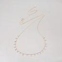 Pozłacany naszyjnik w stylu francuskim z cyrkoniami. DIAMENTOWA ROSA