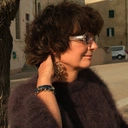 Sztywna złota bransoletka z granatowym paskiem. NOCHE CLARA