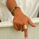 Bransoletka z posrebrzanych i pozłacanych detali z agatami. OGRODY WERSALU