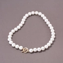 Naszyjnik ze szklanych pereł Majorka z zapięciem toggle. W OBJĘCIACH POŚWIATY