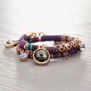 Zawijana bransoletka z kordonka z kryształkami. WOODSTOCK