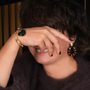 PORQUE ME AMO A MI MISMA. Pulsera con corazón negro