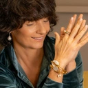 Bransoletka łańcuch z białym sercem i perełkami. SÃO PAULO