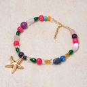 Krótki naszyjnik z kolorowych form z żywicy z rozgwiazdą. CARNAVAL DI MARE