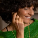 Pozłacane kolczyki w kształcie niepełnych sześcianów. SŁODKIE KOSTECZKI