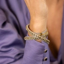 Bransoletka imitująca skórę węża z kryształkami. TAK JAK LUBIĘ