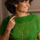 Pozłacane kolczyki w kształcie niepełnych sześcianów. SŁODKIE KOSTECZKI