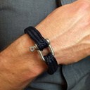 Rocket man. Bransoletka męska z szeklą