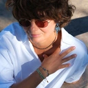 Bransoletka z paciorków Miyuki z zawieszką w formie kwiatka. MARIE