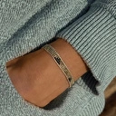 Bransoletka z paciorków Miyuki, z ozdobnym wzorem. PARYŻANKA