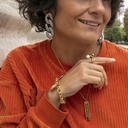 Naszyjnik-nieśmiertelnik z zawieszką z napisem. TRAVELER