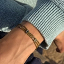 Bransoletka z paciorków Miyuki spięta półksiężycami. BLASK PROWANSJI