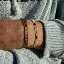 Bransoletka z paciorków Miyuki, z ozdobnym wzorem. PARYŻANKA