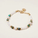 Bransoletka z pereł, kamieni księżycowych i turkusów. ALE LUKSUS