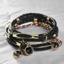 NO TENDA MIEDO DE VOLVERSE LOCA. Pulsera con tanga de cuero