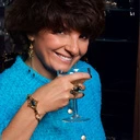 Złocony pierścionek z kryształami w kolorze montana. PARYSKIE NOCE