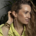 Bransoletka łańcuch z oliwkowym paskiem z ekoskóry. PAS ZIELENI