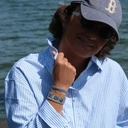 Wąska bransoletka tkana z paciorków Miyuki z dekorami. LATO W MENTON