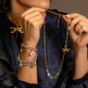 Długi naszyjnik łańcuch z zawieszkami ważkami. DELIKATNOŚĆ