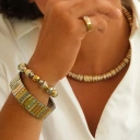 Bransoletka z posrebrzanych i pozłacanych elementów. PLACE VENDOME