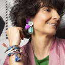 Bransoletka z ekoskóry z kryształowymi zawieszkami. DODA CI ENERGII