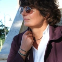 Morsko-złota bransoletka z paciorków Miyuki z dekorem. ALICIA