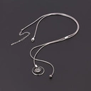 Srebrzony naszyjnik na żmijce z zawieszką z kryształkami. VOYAGE EN ORBITE