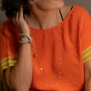 Bransoletka imitująca skórę węża z kryształkami. TAK JAK LUBIĘ