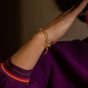 Złota bransoletka z łańcuszka z ważkami i kryształkami. MAŁA SYRENKA