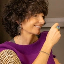 Posrebrzana bransoletka z szarych kryształków i koralików. NA MIŁY DZIEŃ